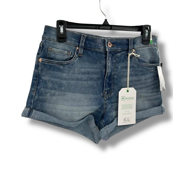 NWT Macy's Regeneration High Rise Mom Short Size 9 / 29 Denim Blue Jean Cuffed - Picture 2 of 9